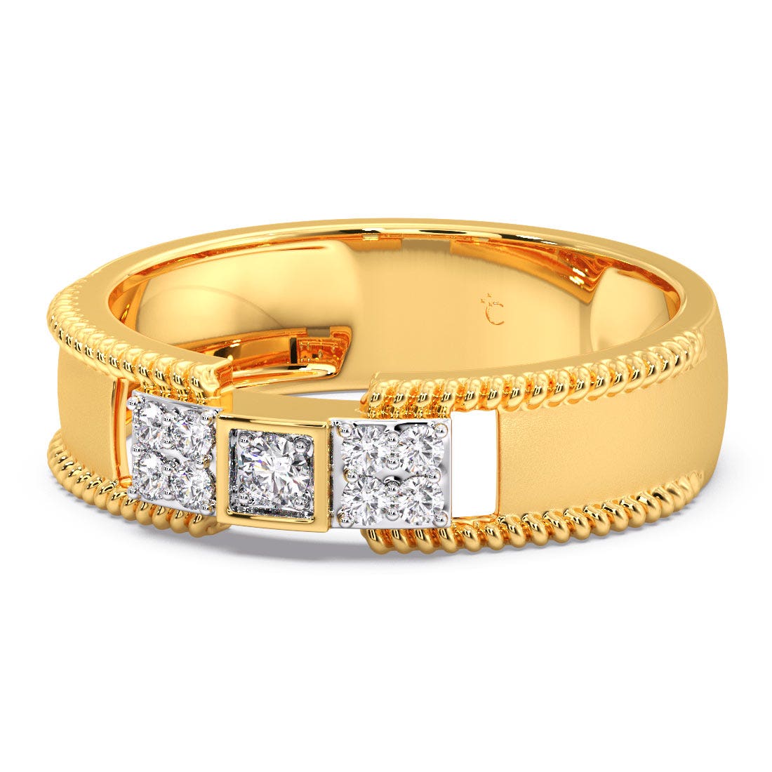 Medieval Diamond Engagement Band