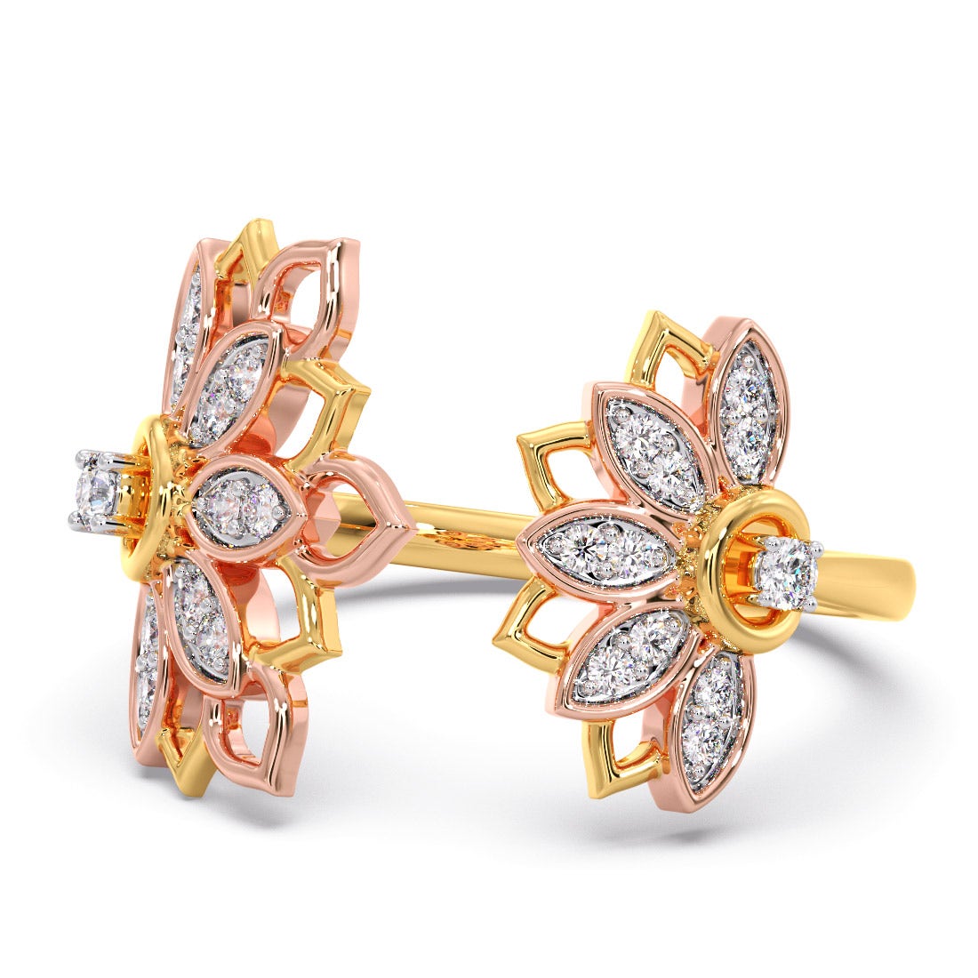 Rampant Rose Diamond Gap Ring
