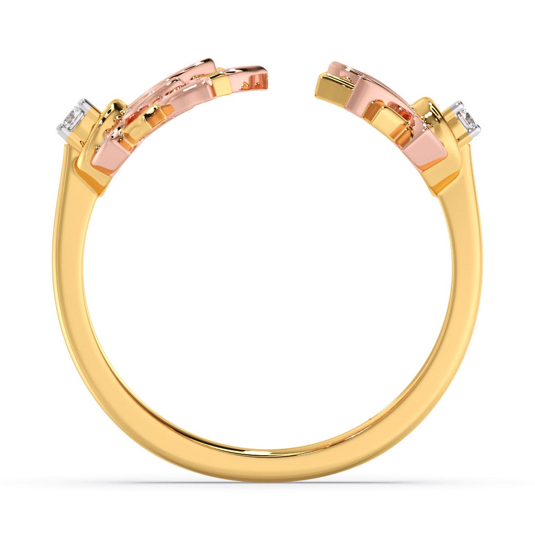 Rampant Rose Diamond Gap Ring