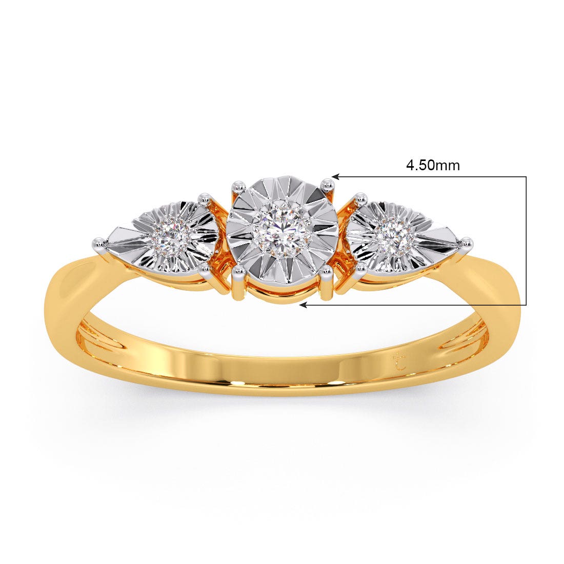 Triplets Miracle Plate Diamond Ring