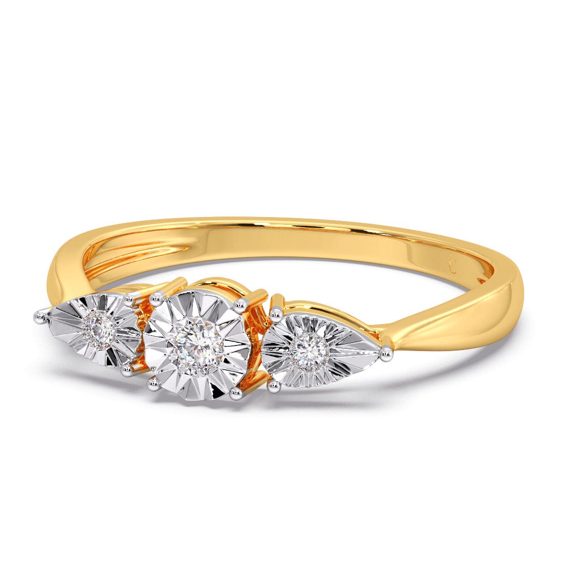 Triplets Miracle Plate Diamond Ring