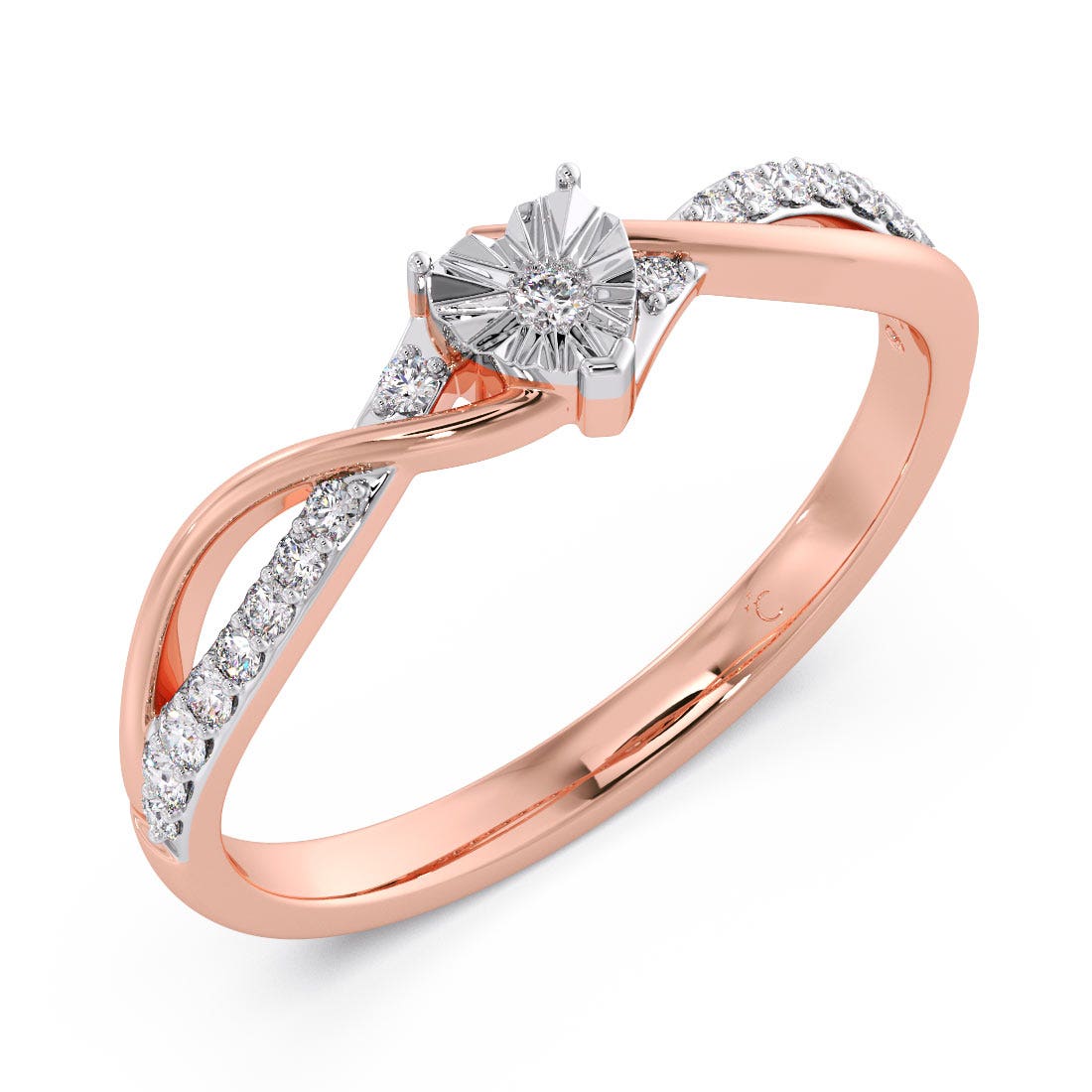 Entangle Miracle Plate Diamond Ring