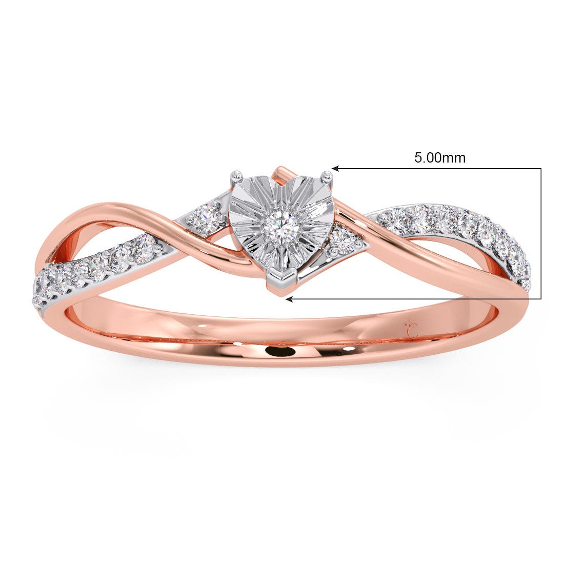 Entangle Miracle Plate Diamond Ring