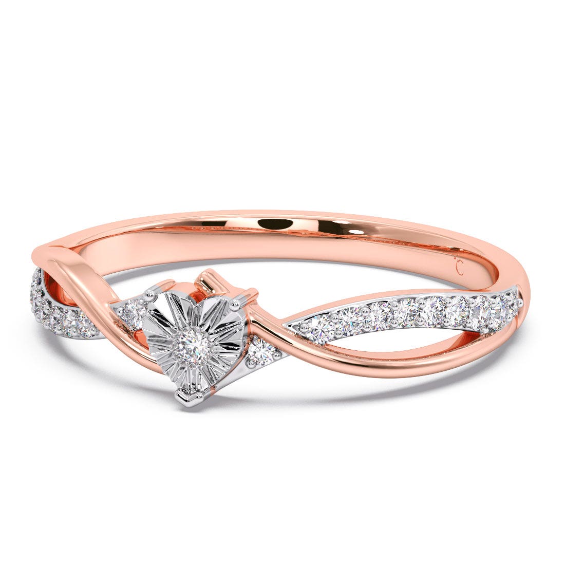 Entangle Miracle Plate Diamond Ring