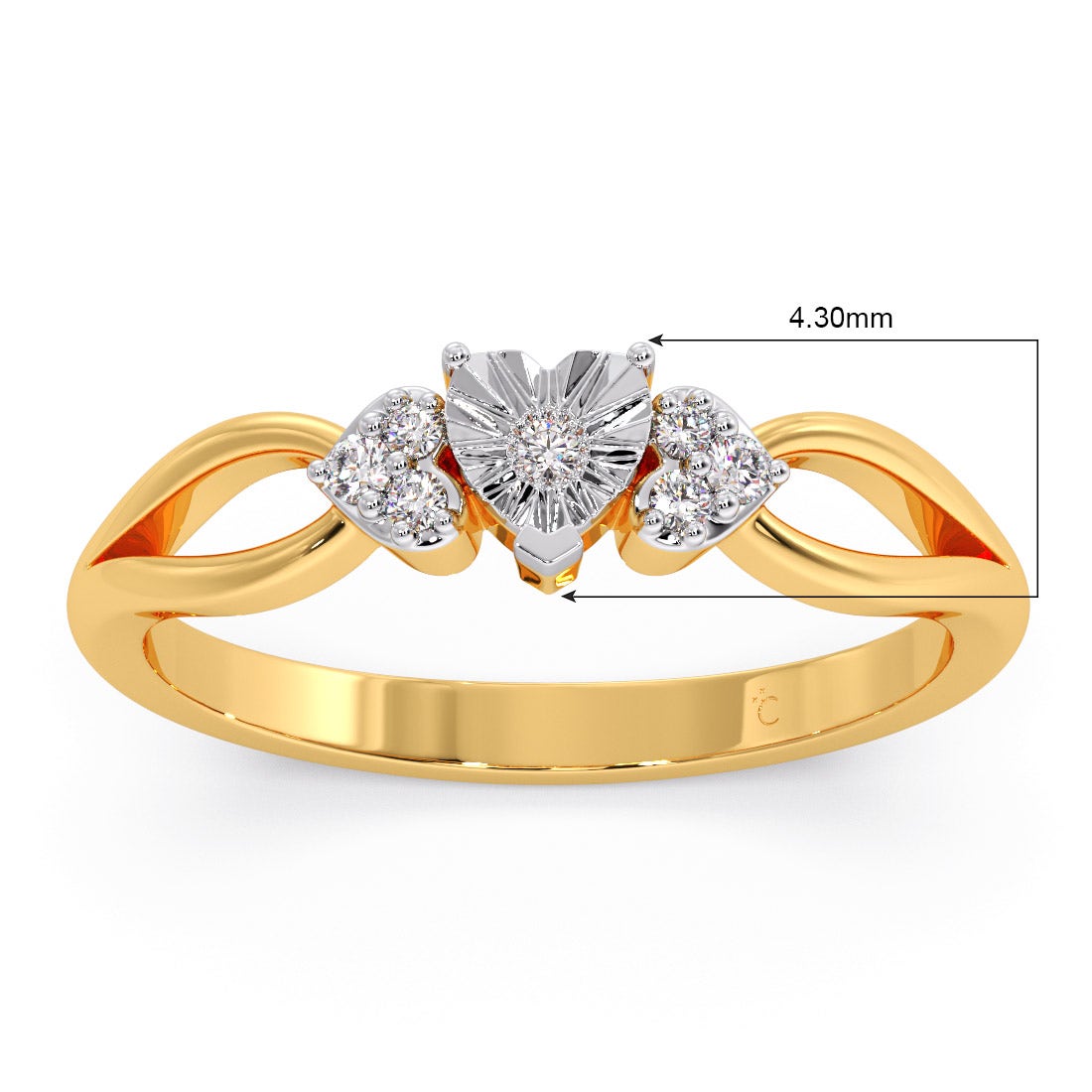 Sweetheart Miracle Plate Diamond Ring
