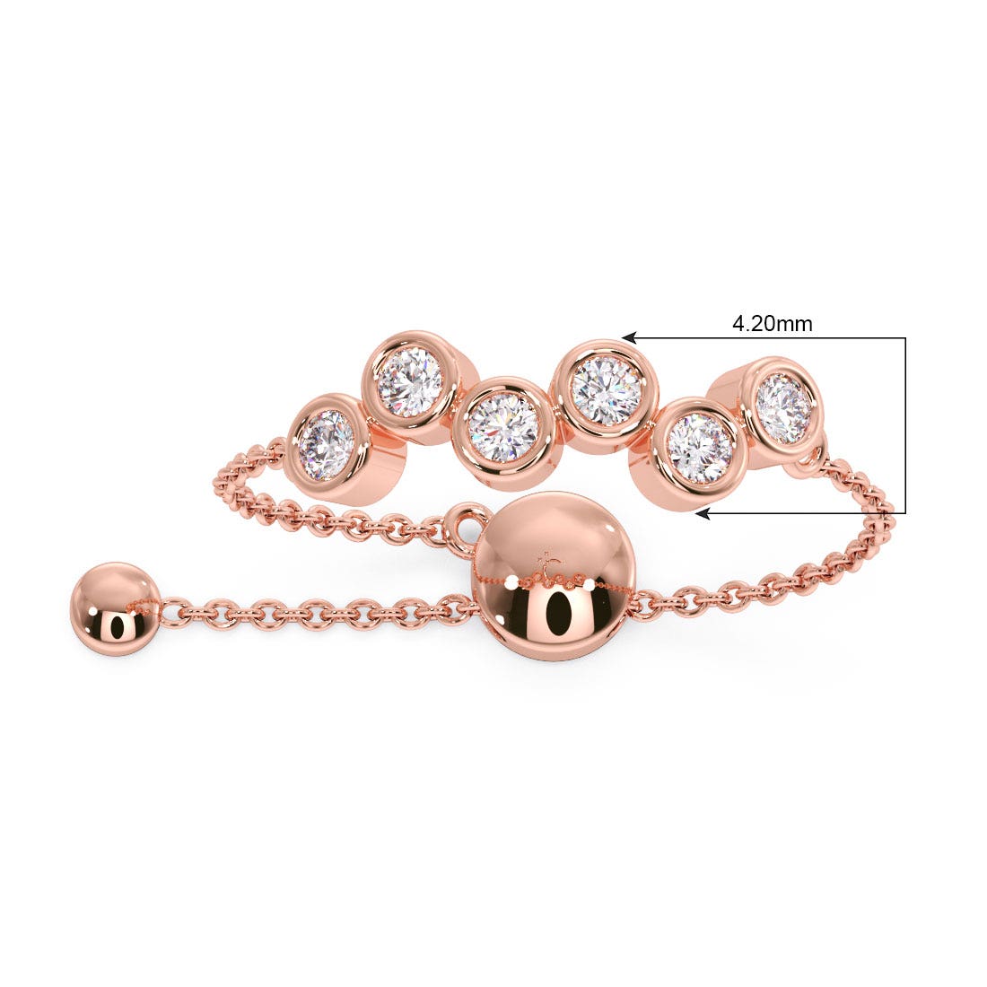 Bubbly Diamond Flexi Ring