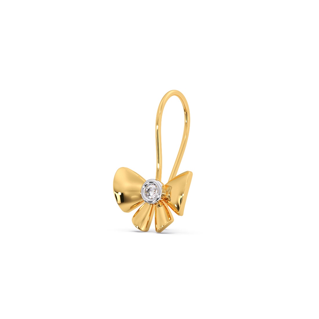 Flower Bow Kids Diamond Earrings