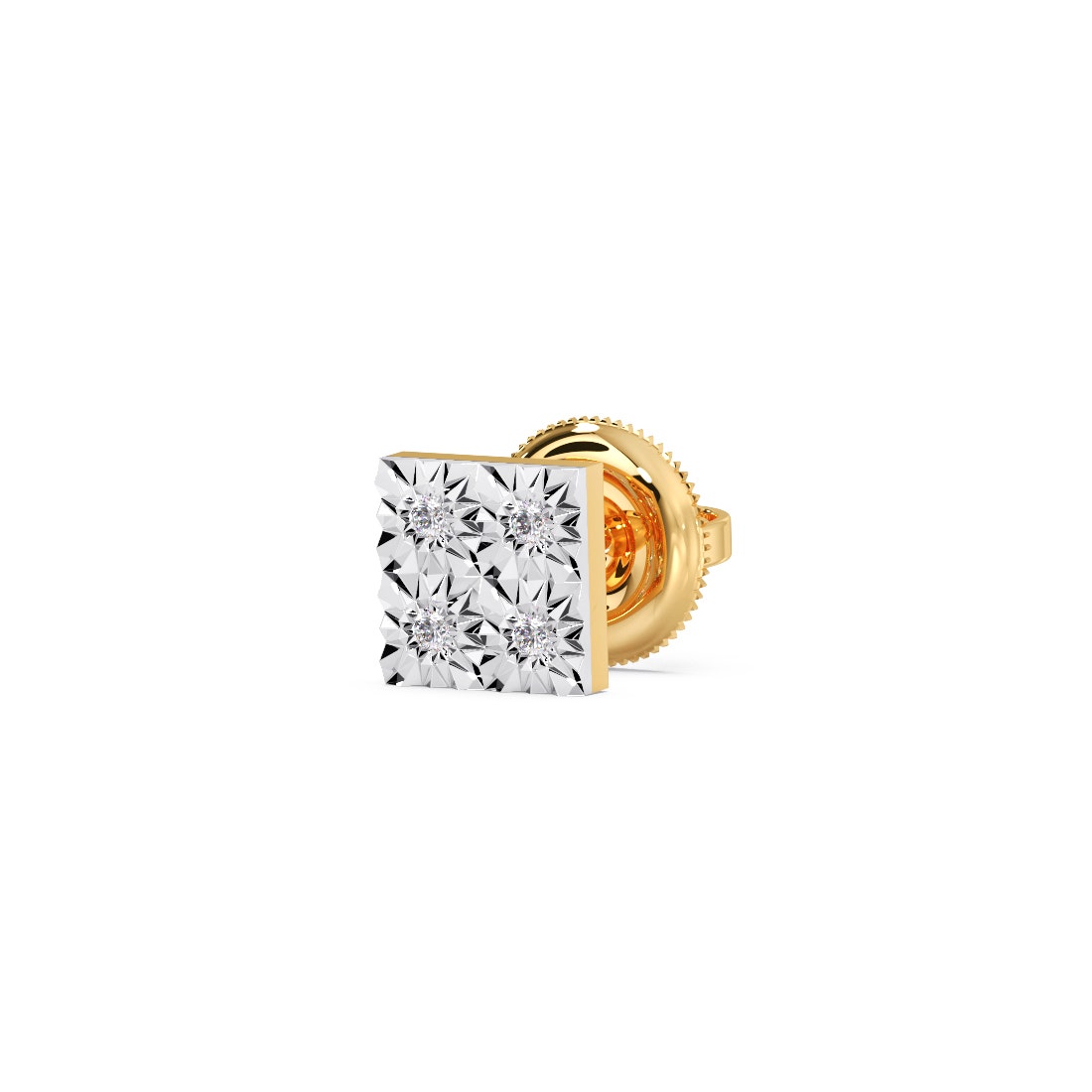 Rippling Miracle Plate Diamond Earrings