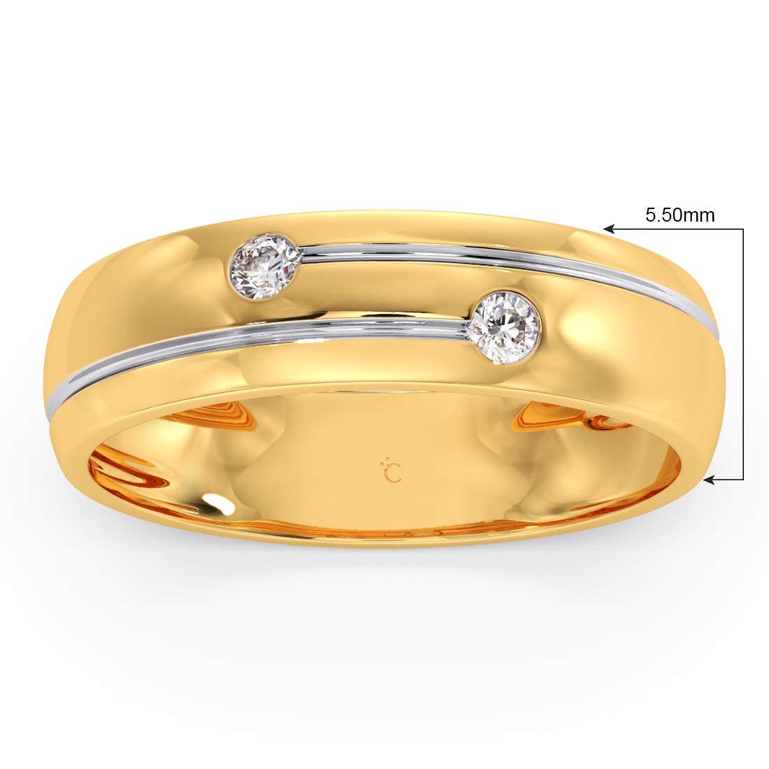 Rufus Diamond Wedding Band For Him