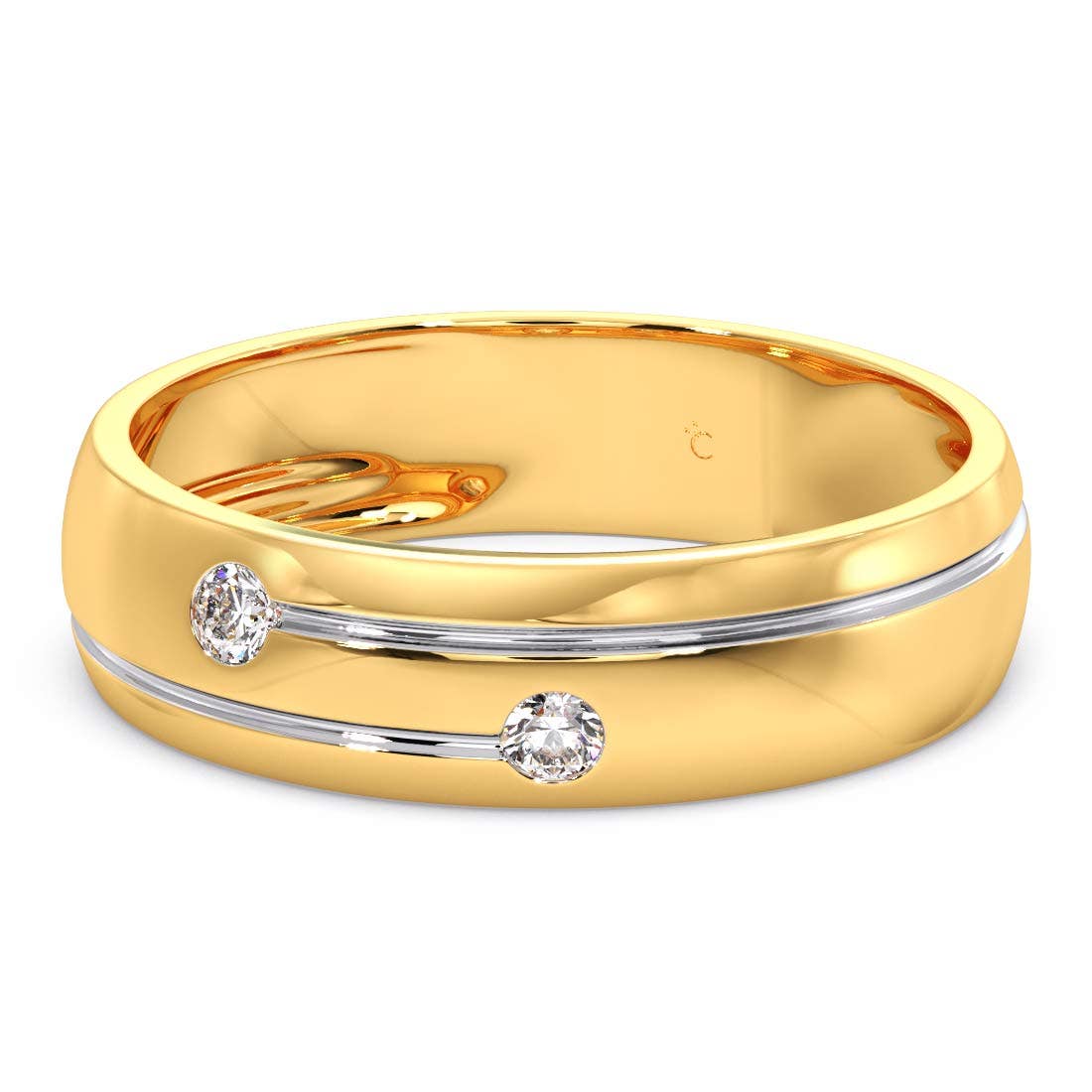 Rufus Diamond Wedding Band For Him