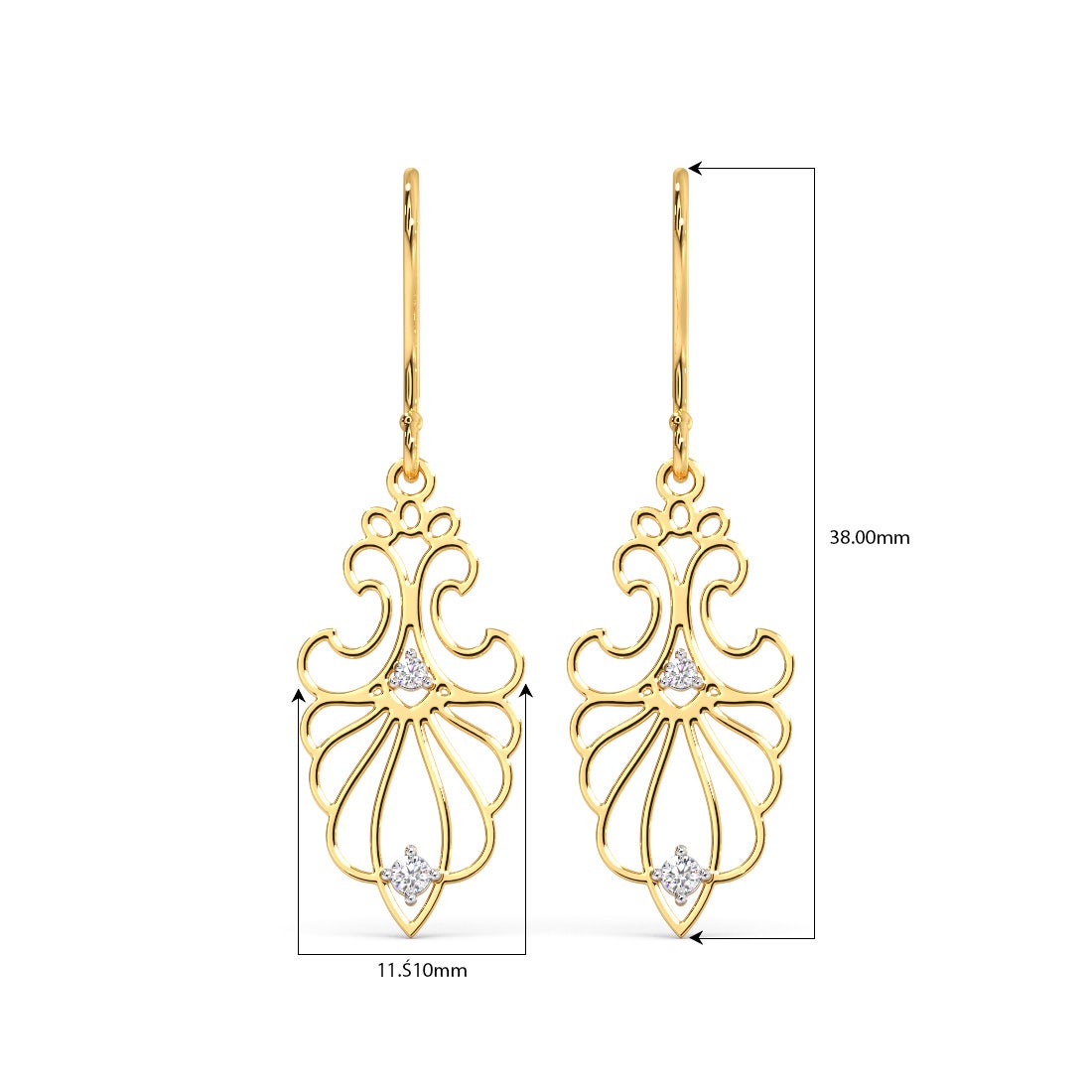 Swing By Diamond Earrings