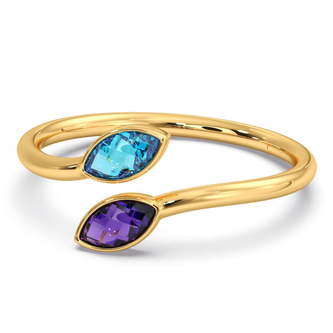 Mauve TnT Gold And Gemstone Ring