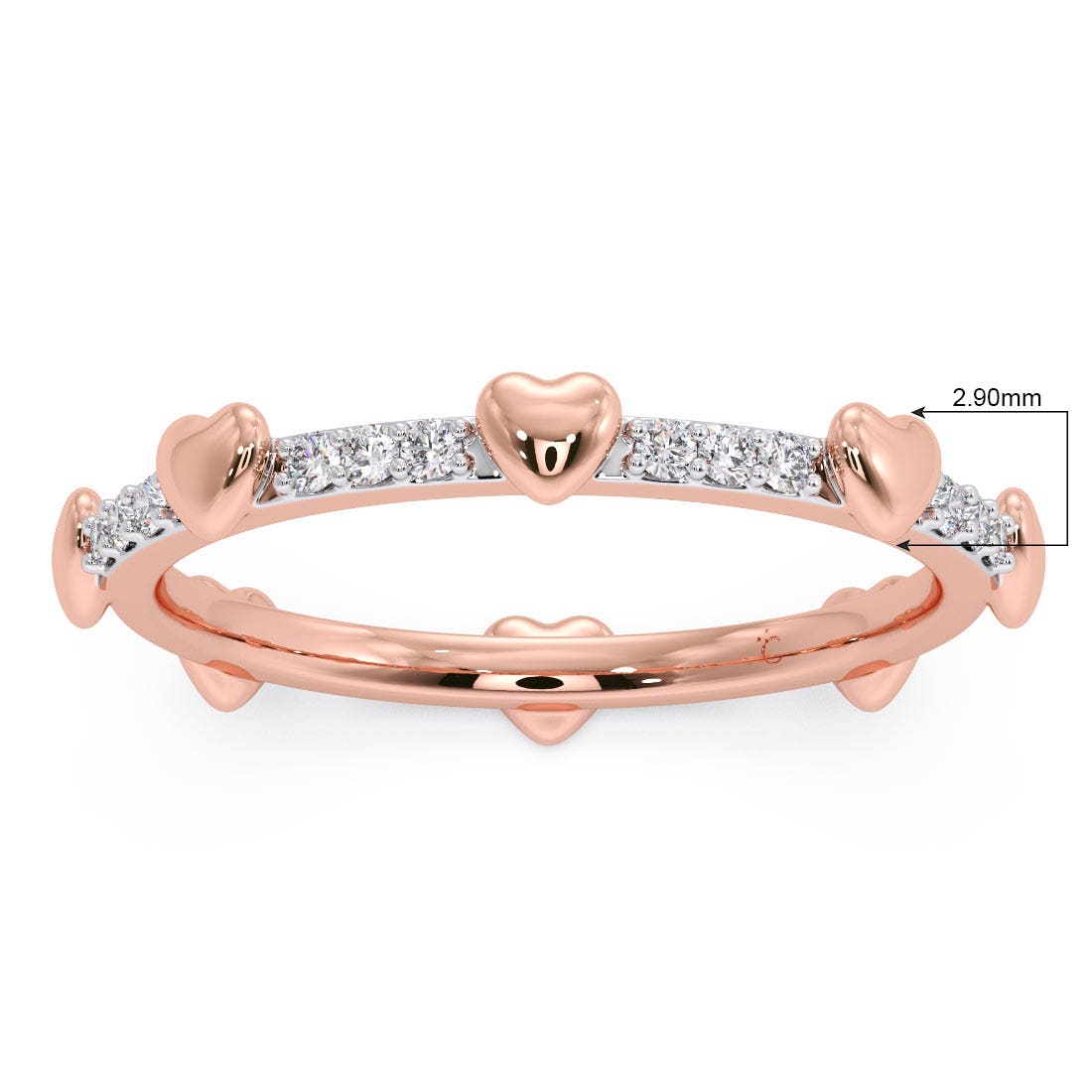 Revolving Hearts Eternity Diamond Band