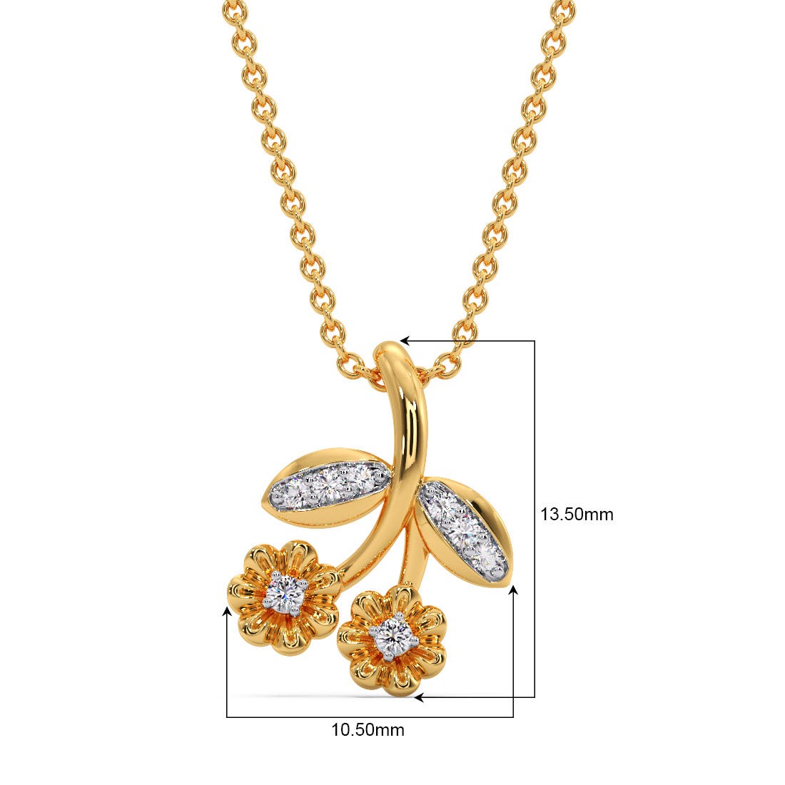 Fluerry Diamond Pendant With Chain