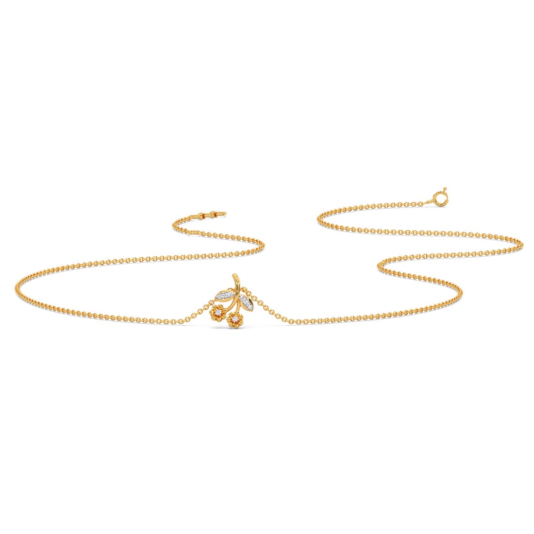 Fluerry Diamond Pendant With Chain