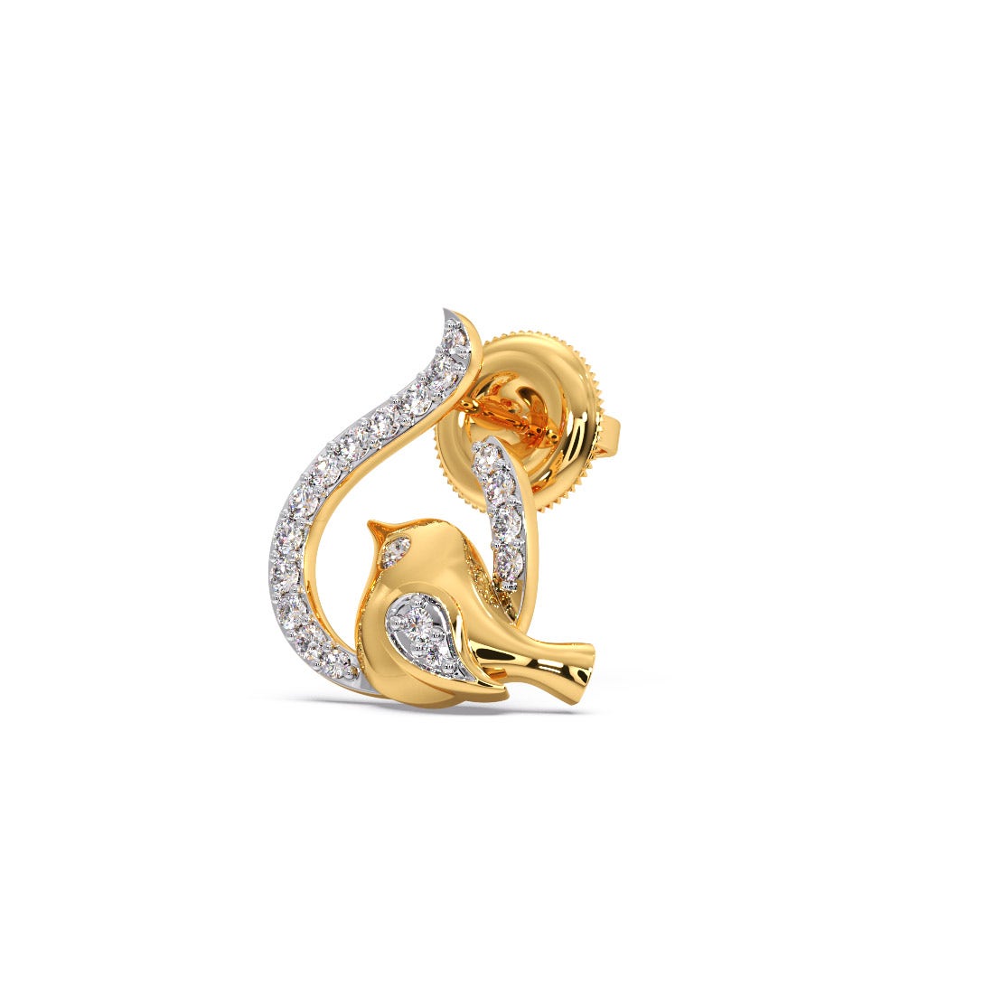 Nestling Bird Diamond Earrings