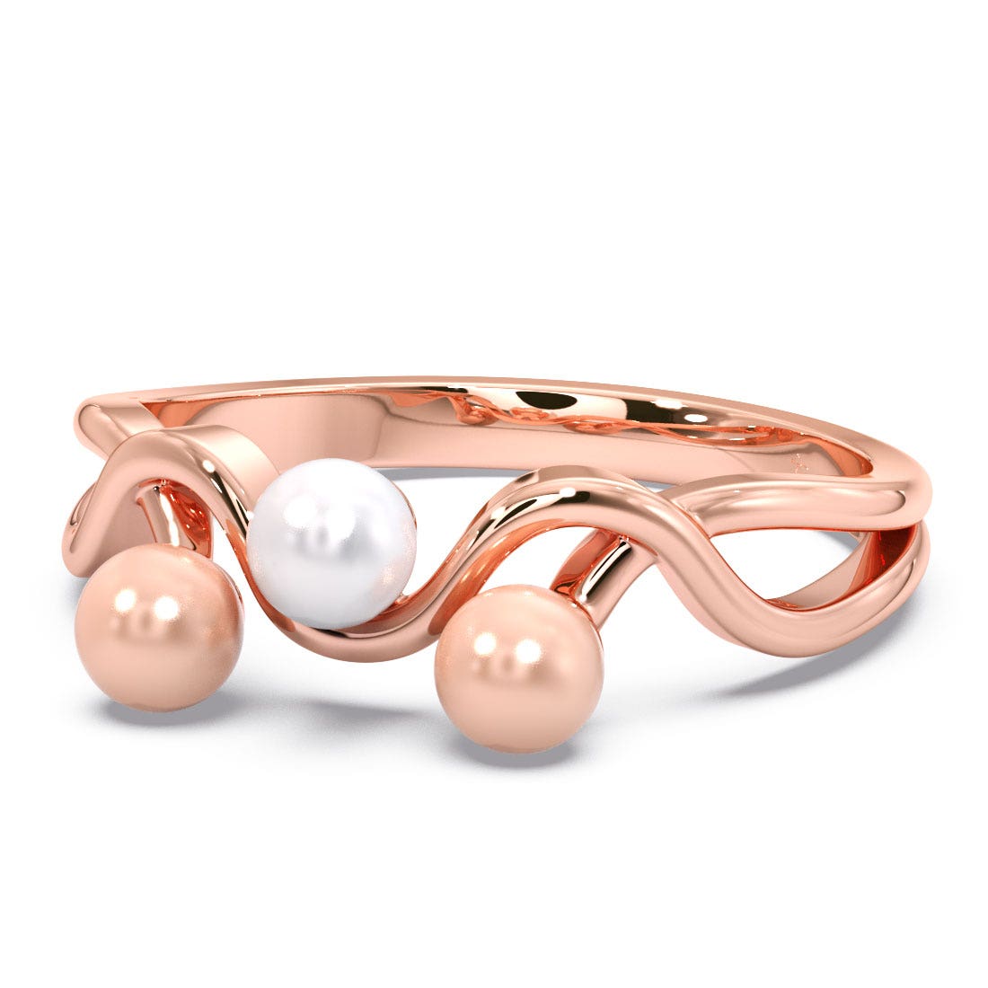 Tydaria Off White Pearl Gold Ring