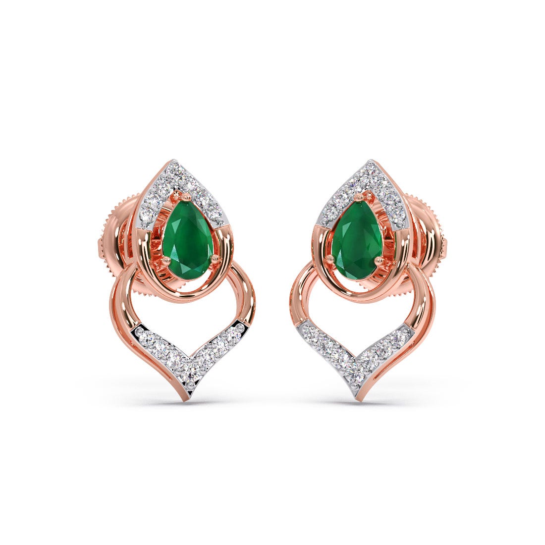 Florentine Petals Diamond And Gemstone Earrings