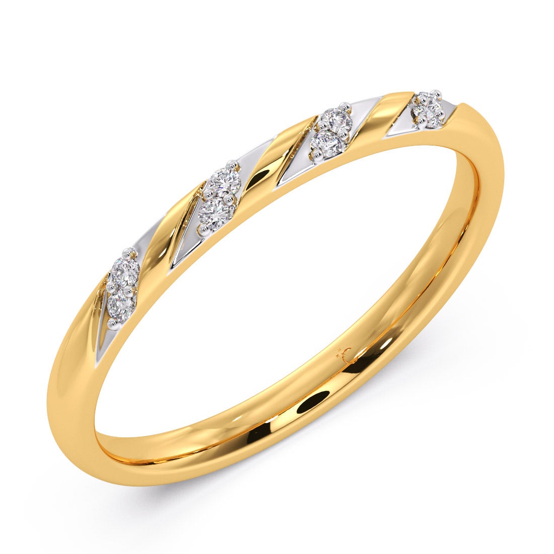 Waterdrop Trail  Diamond Stackable  Ring