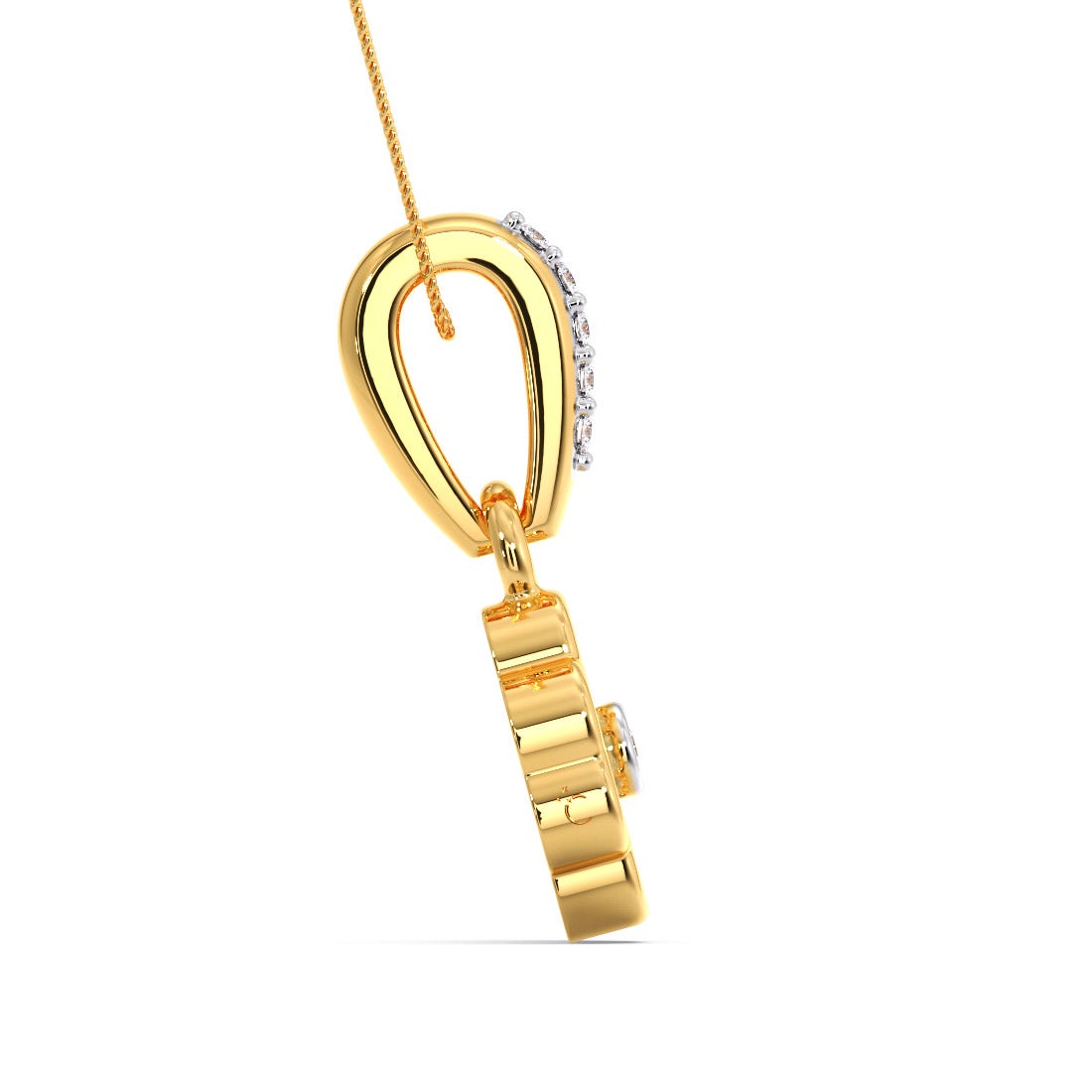 Smokey Clover Diamond MOP Pendant