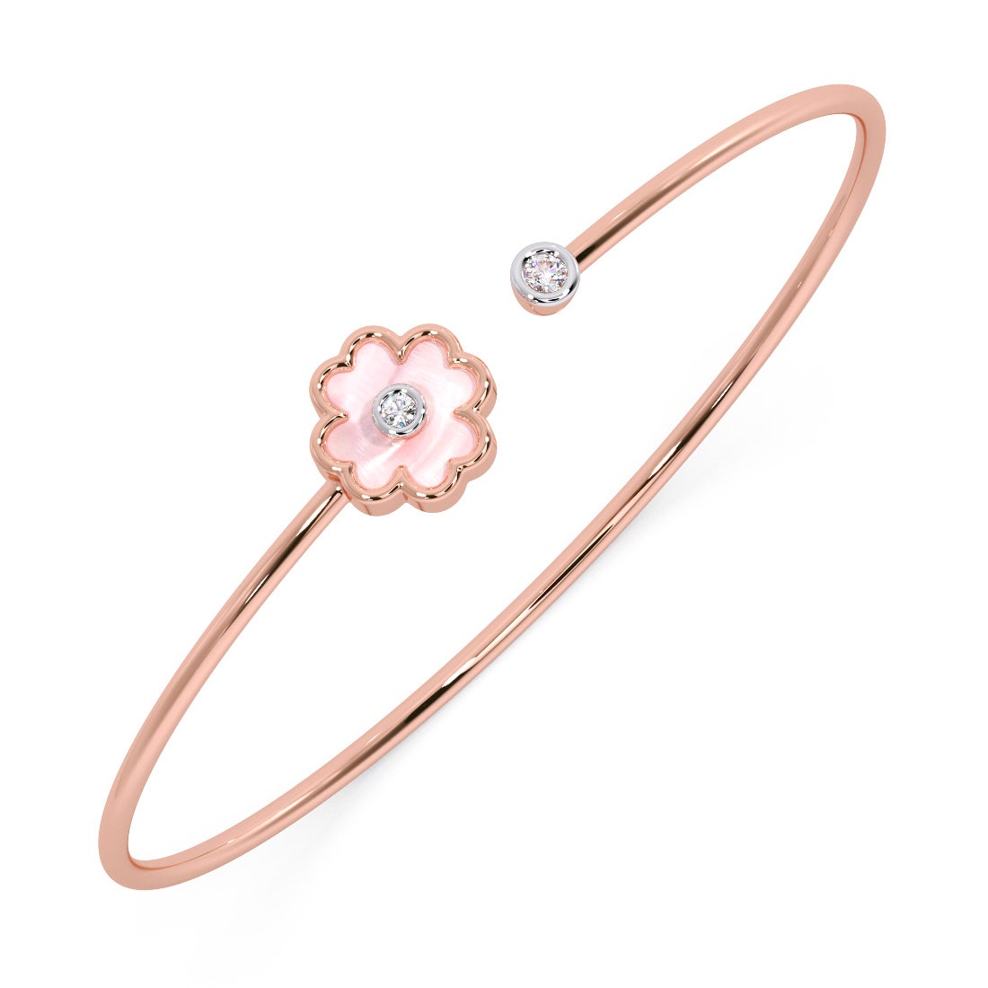 Cher Clover Diamond Cuff Bracelet