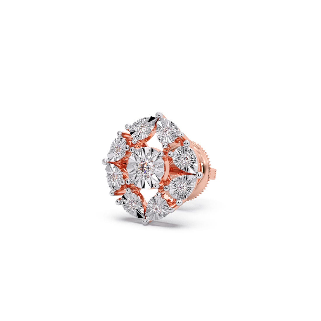 Intense Cluster Diamond Stud Earrings