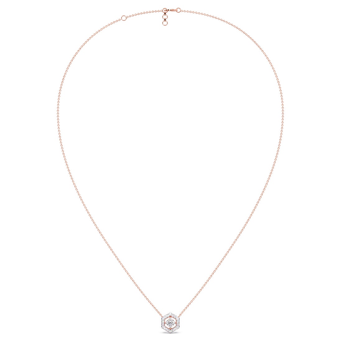 Jewish Solitaire Diamond Pendant with Chain