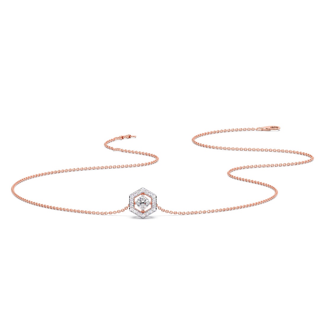 Jewish Solitaire Diamond Pendant with Chain