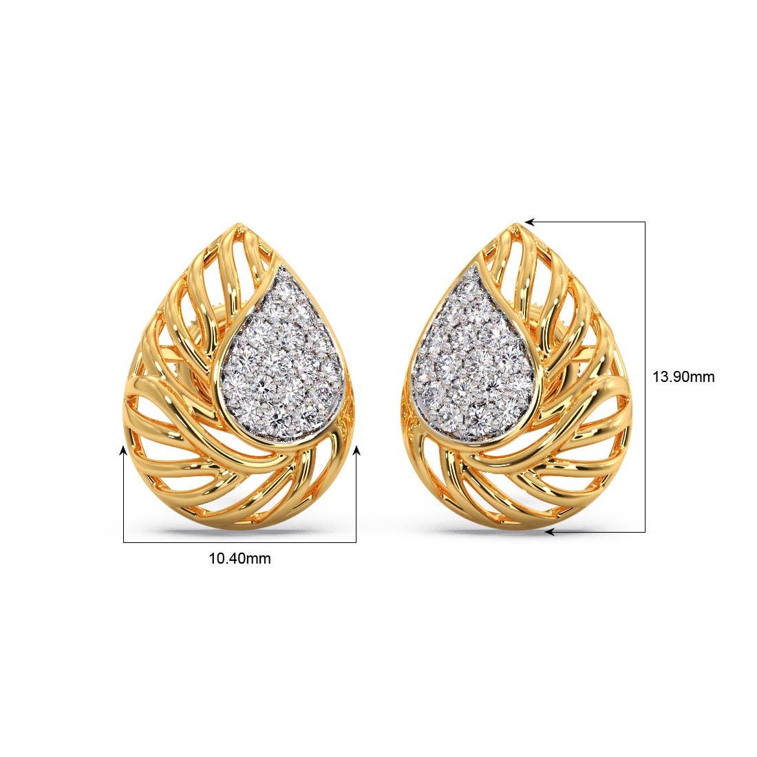 Darika Pear Diamond Earrings