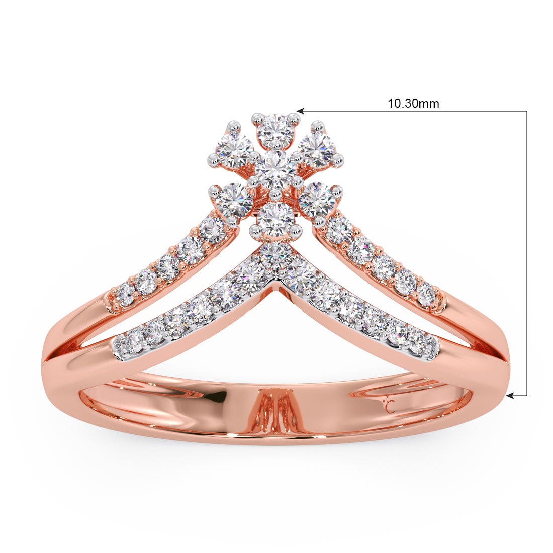 Ava Diamond V Ring