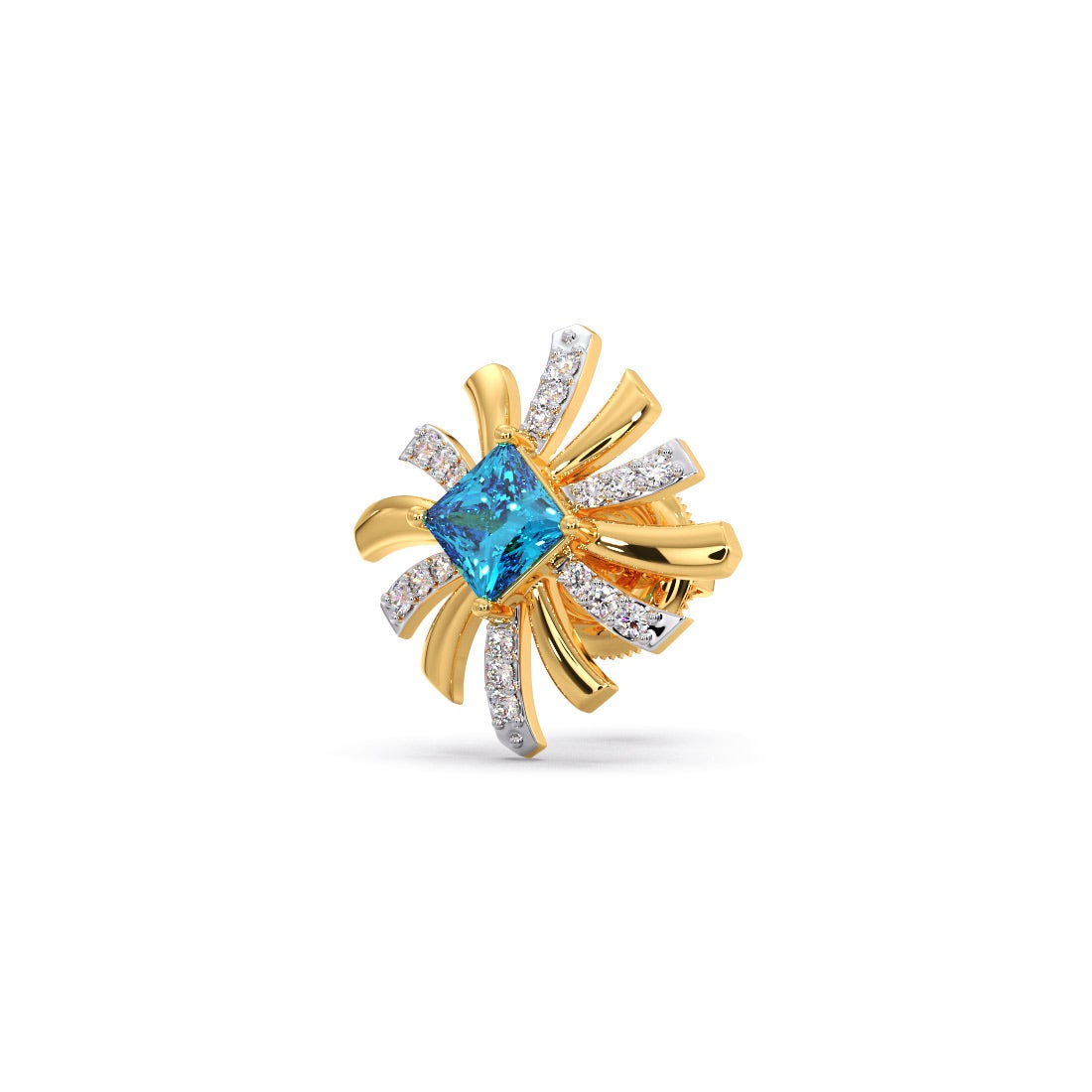 Nabana Diamond And Gemstone Stud Earrings