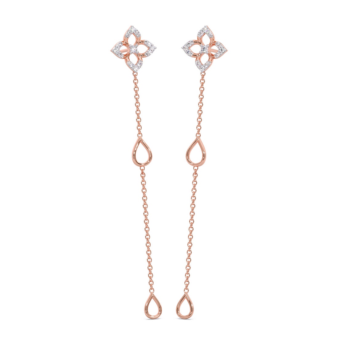 Flower N Drops Diamond Multiwear Earring