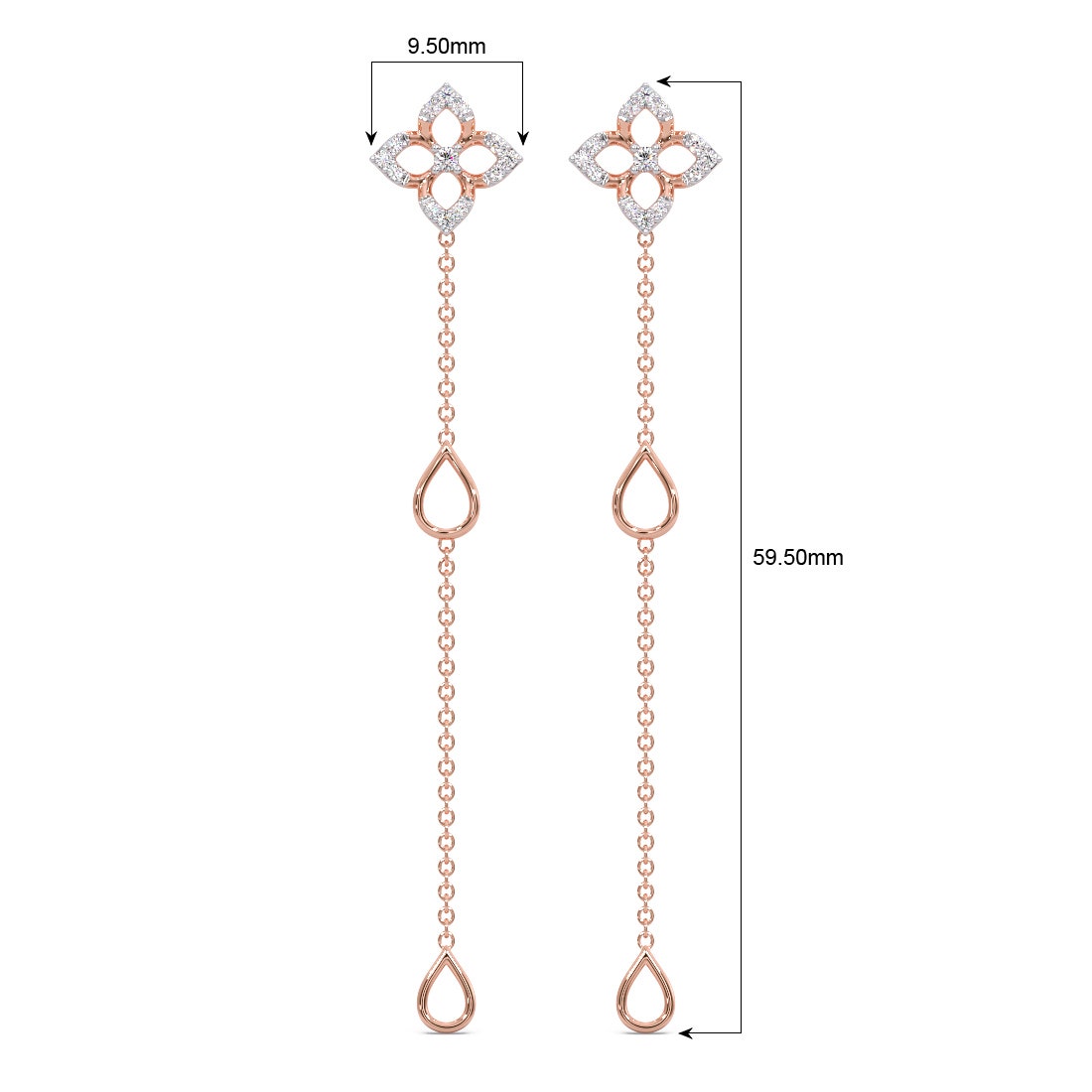 Flower N Drops Diamond Multiwear Earring