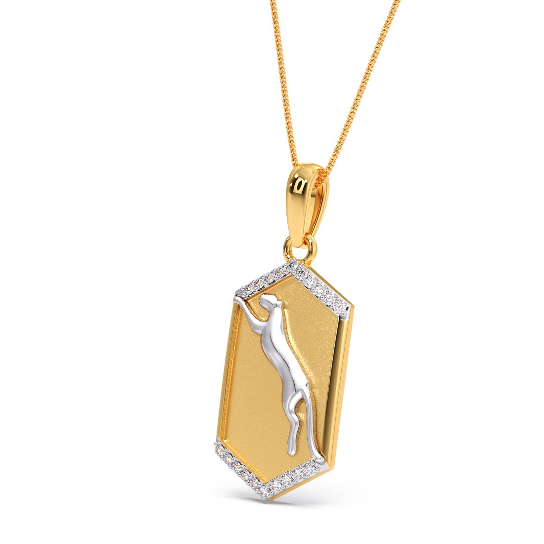 Feirce Jaguar Diamond Mens Pendant