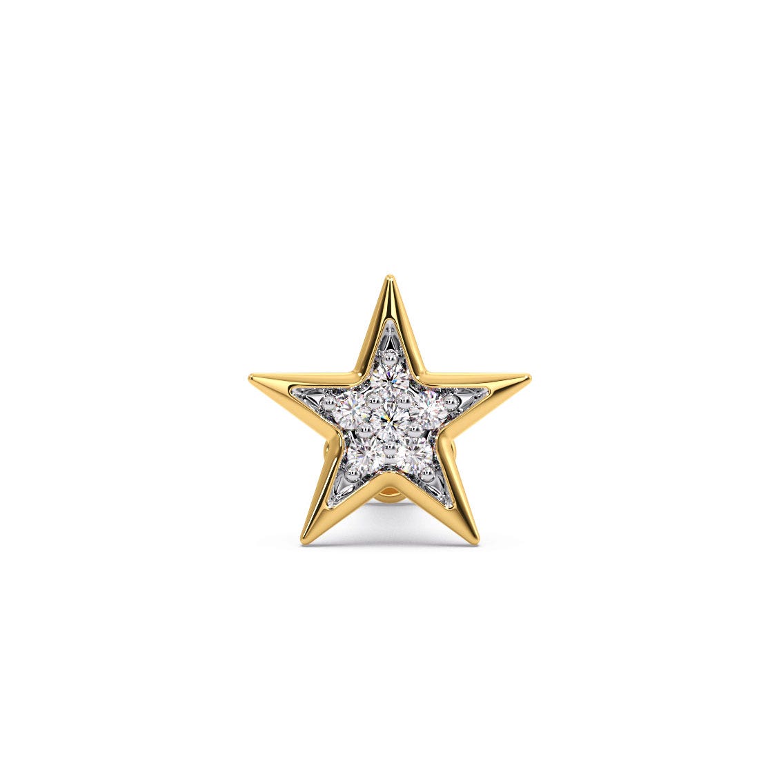 Shimmery Star Diamond Nose Pin