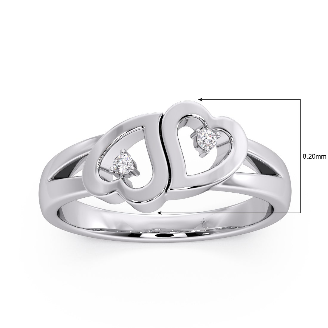 Cuddle Platinum Diamond Ring