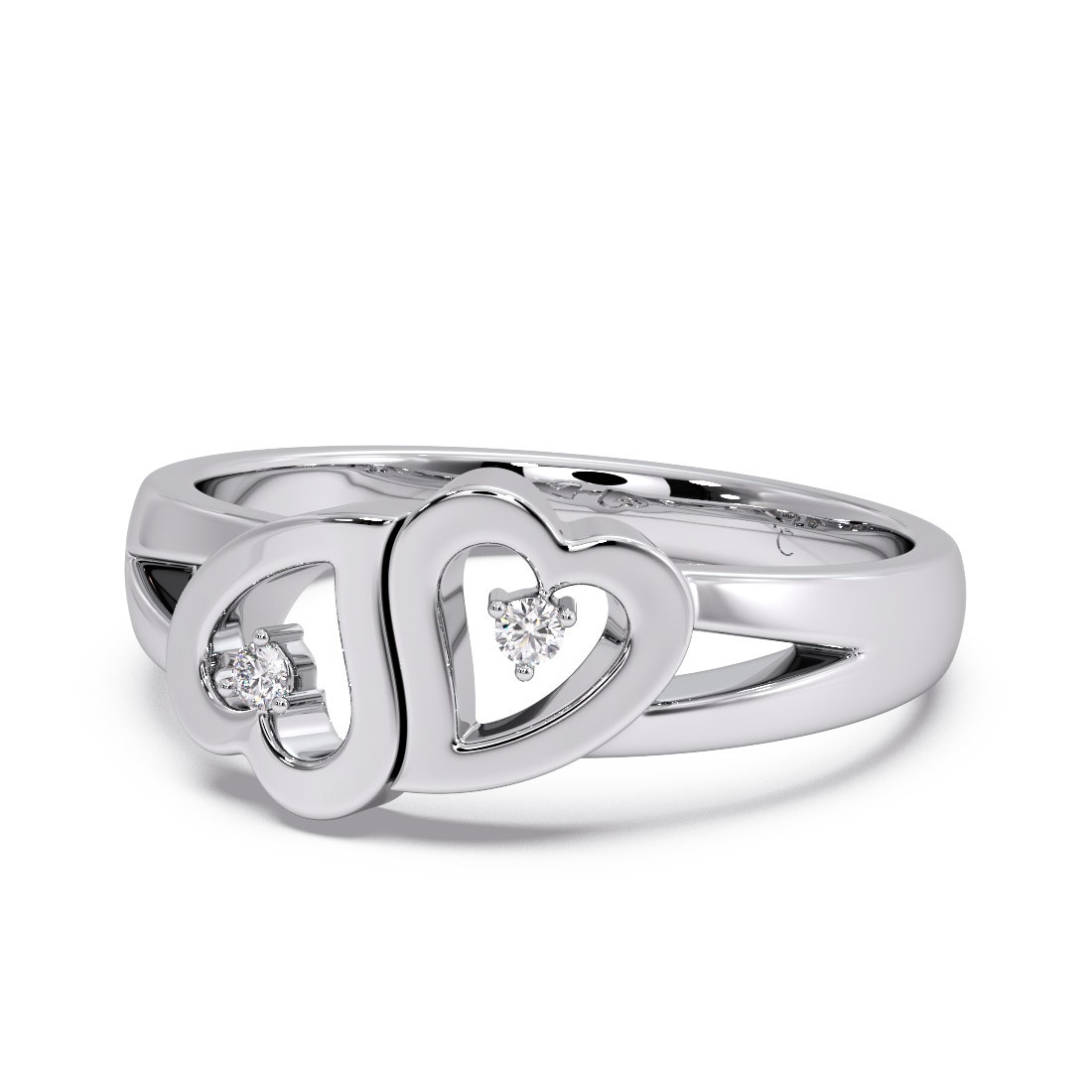 Cuddle Platinum Diamond Ring