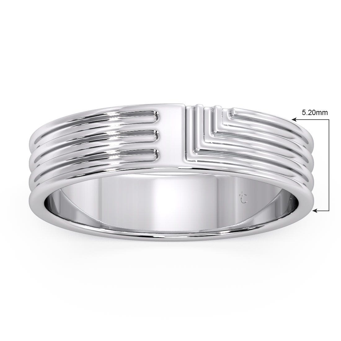 Eric Platinum Band for Him