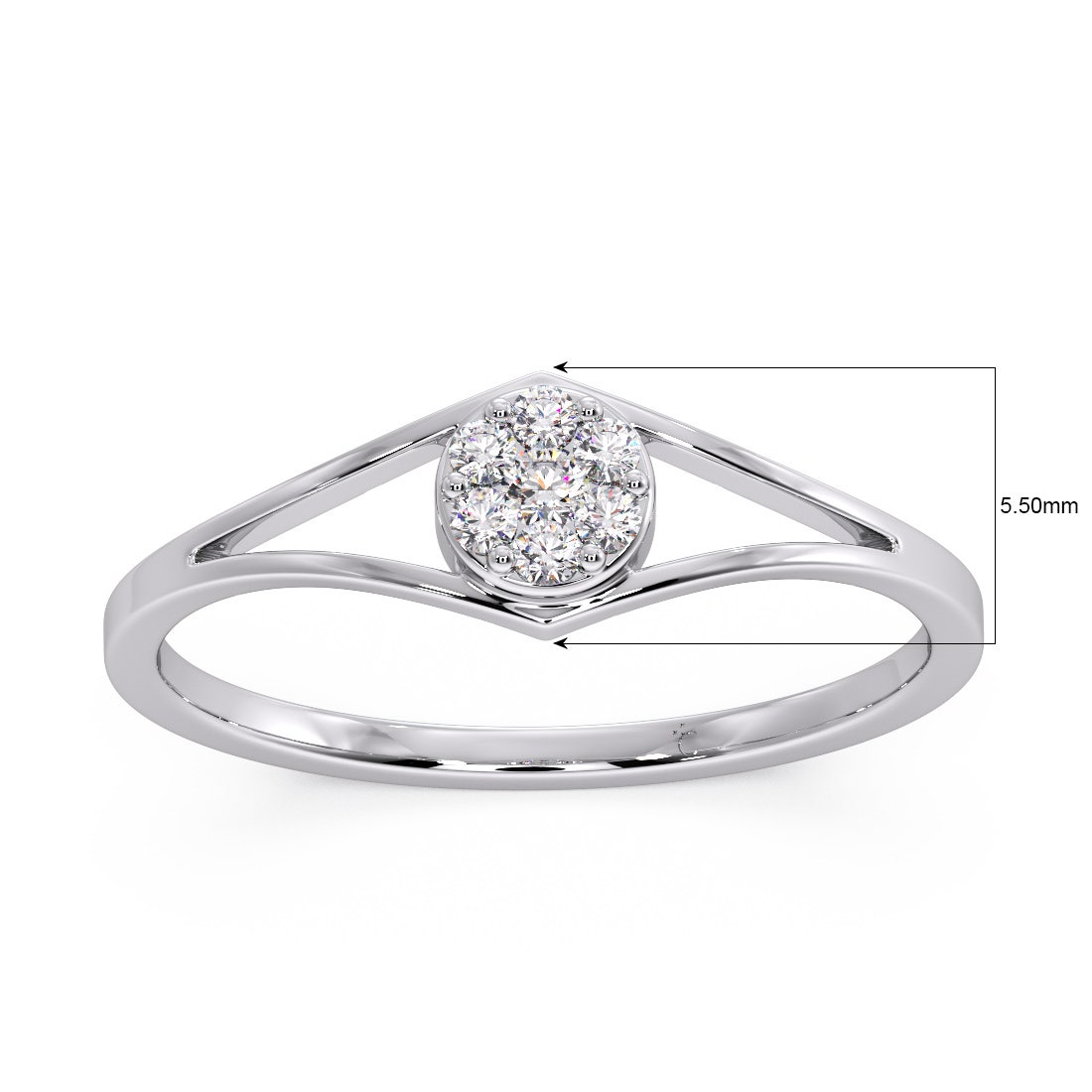 Arlette Platinum Diamond Ring