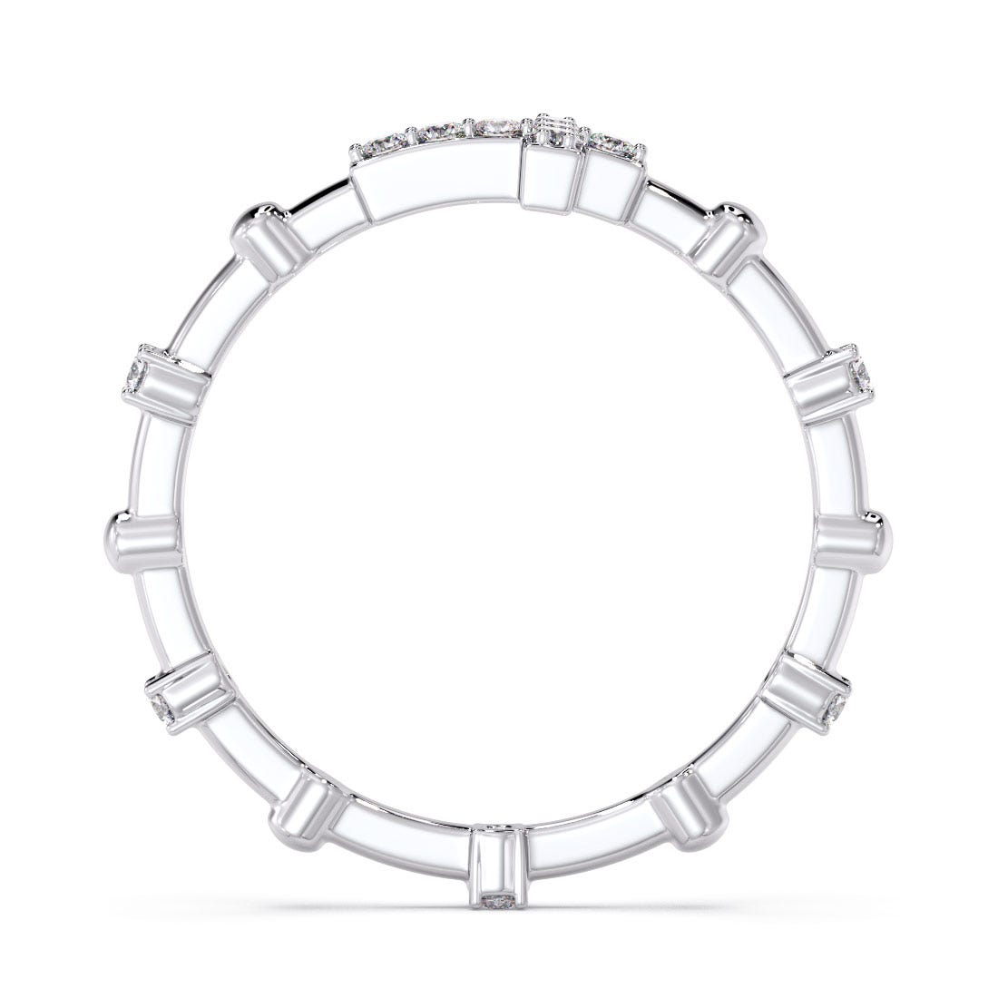 Seraphina Cross Diamond Platinum Ring