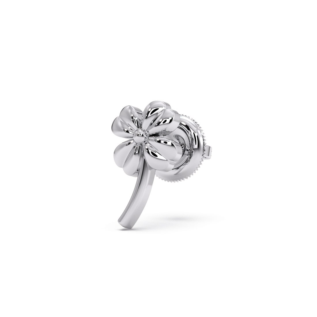 Four Clover Leaf Platinum Earrings