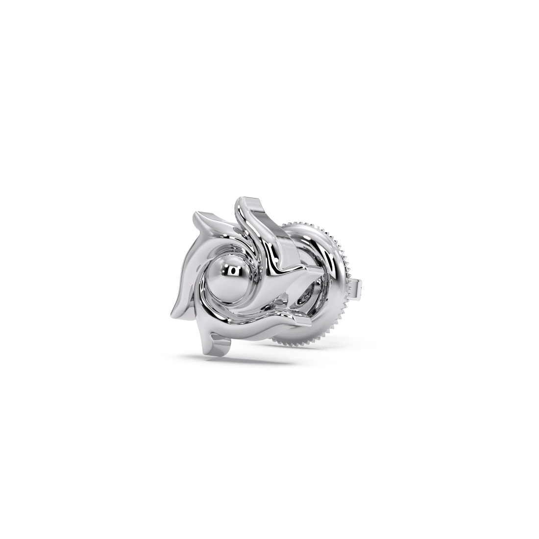 Swirly Platinum Earrings