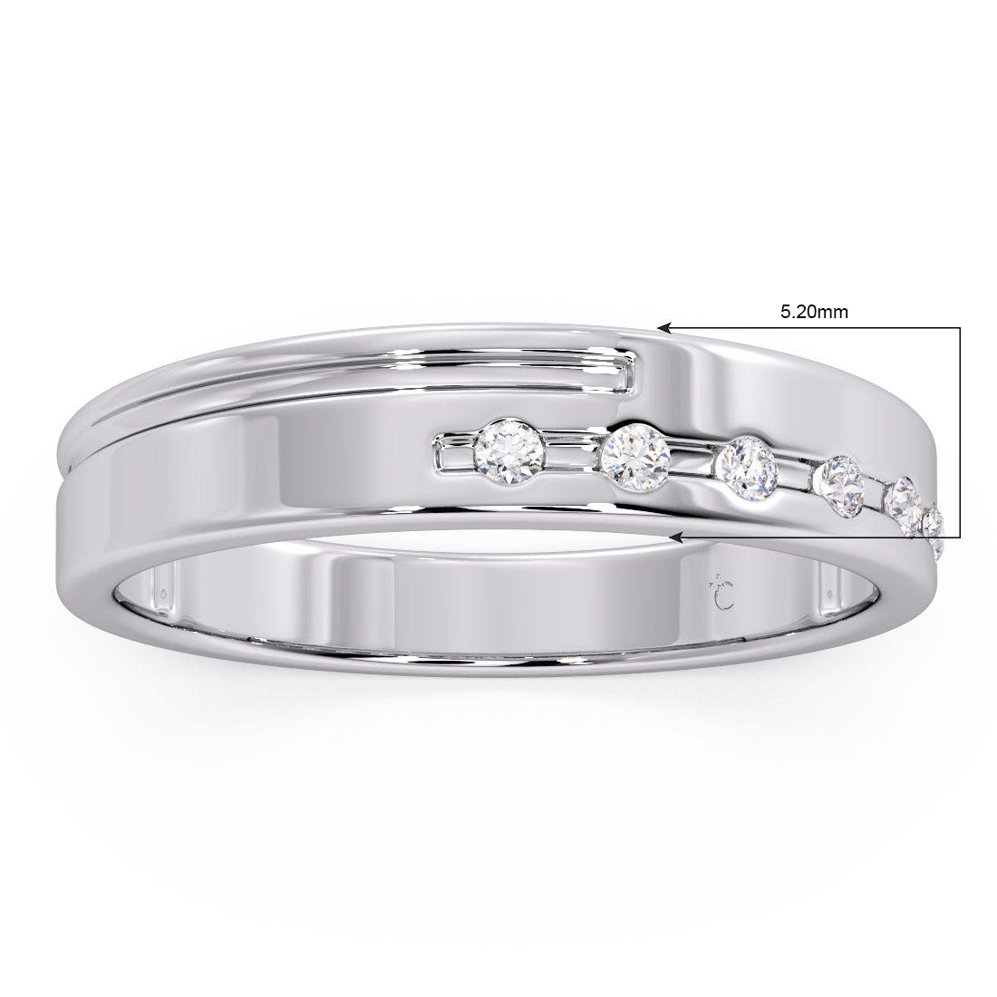 Bert Platinum Diamond Band For Him