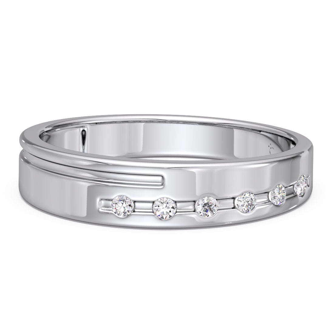 Bert Platinum Diamond Band For Him