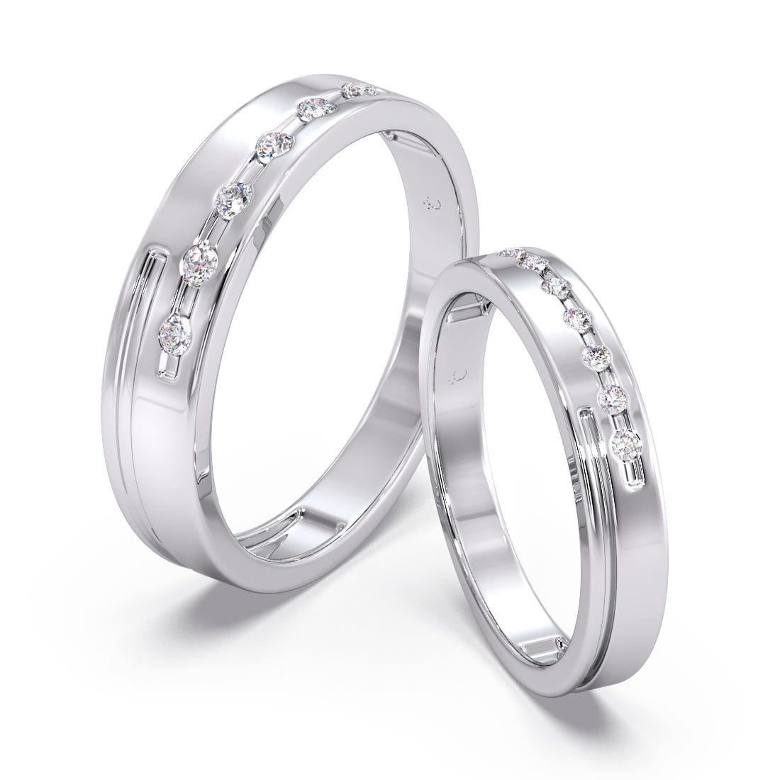 Bert Platinum Diamond Band For Him