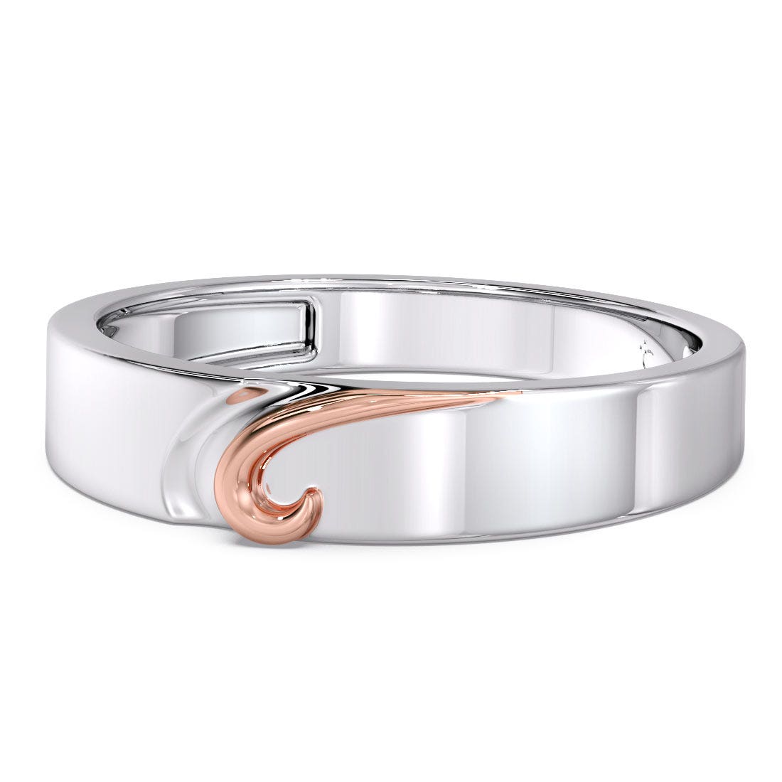 Phil Platinum And Rose Gold Band For Him