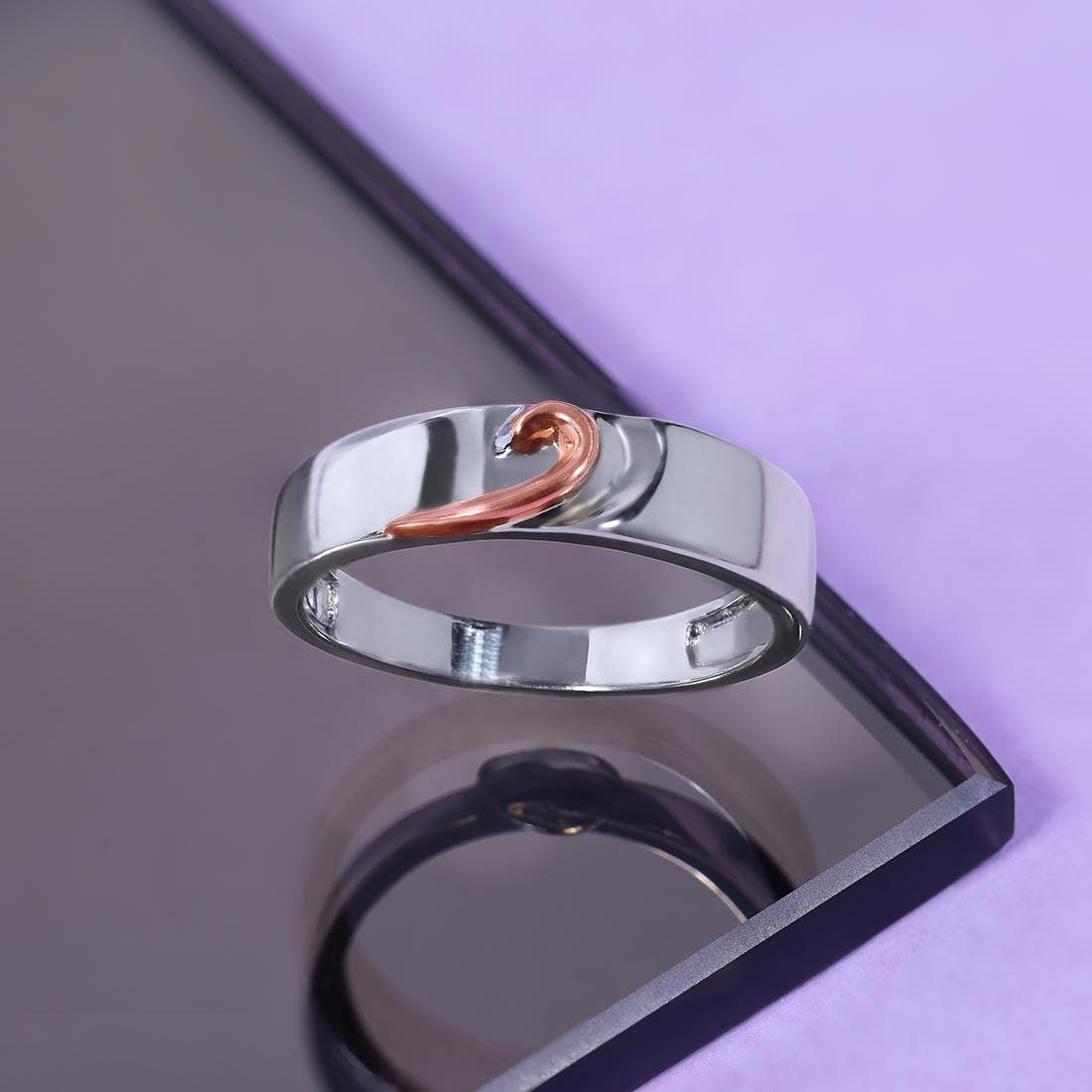 Phil Platinum And Rose Gold Band For Him