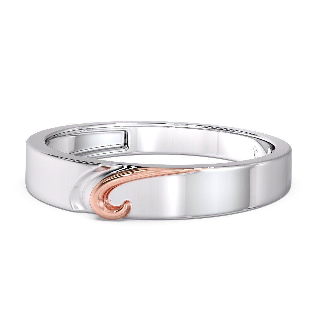 Viv Platinum And Rose Gold Band For Her
