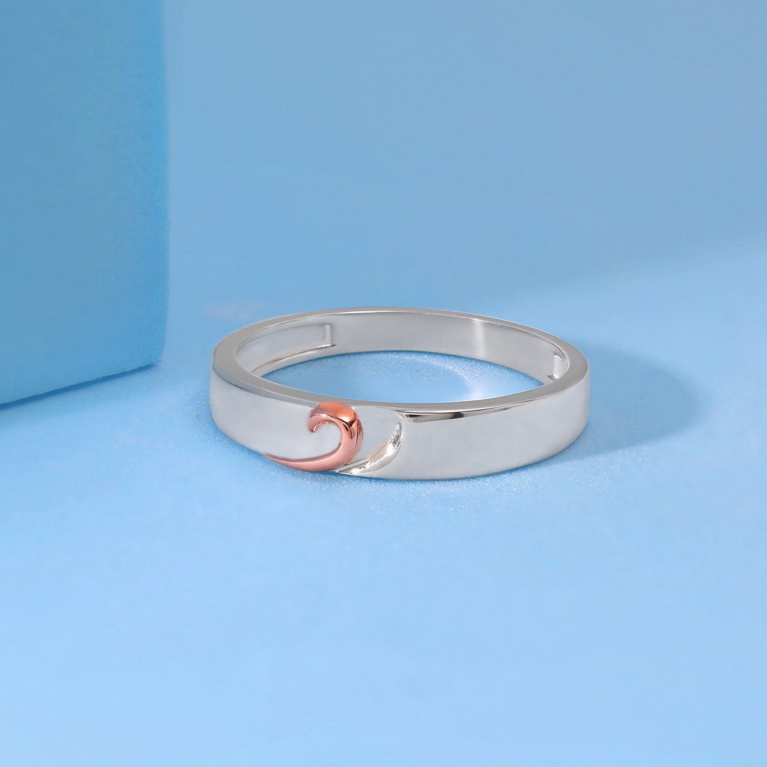 Viv Platinum And Rose Gold Band For Her
