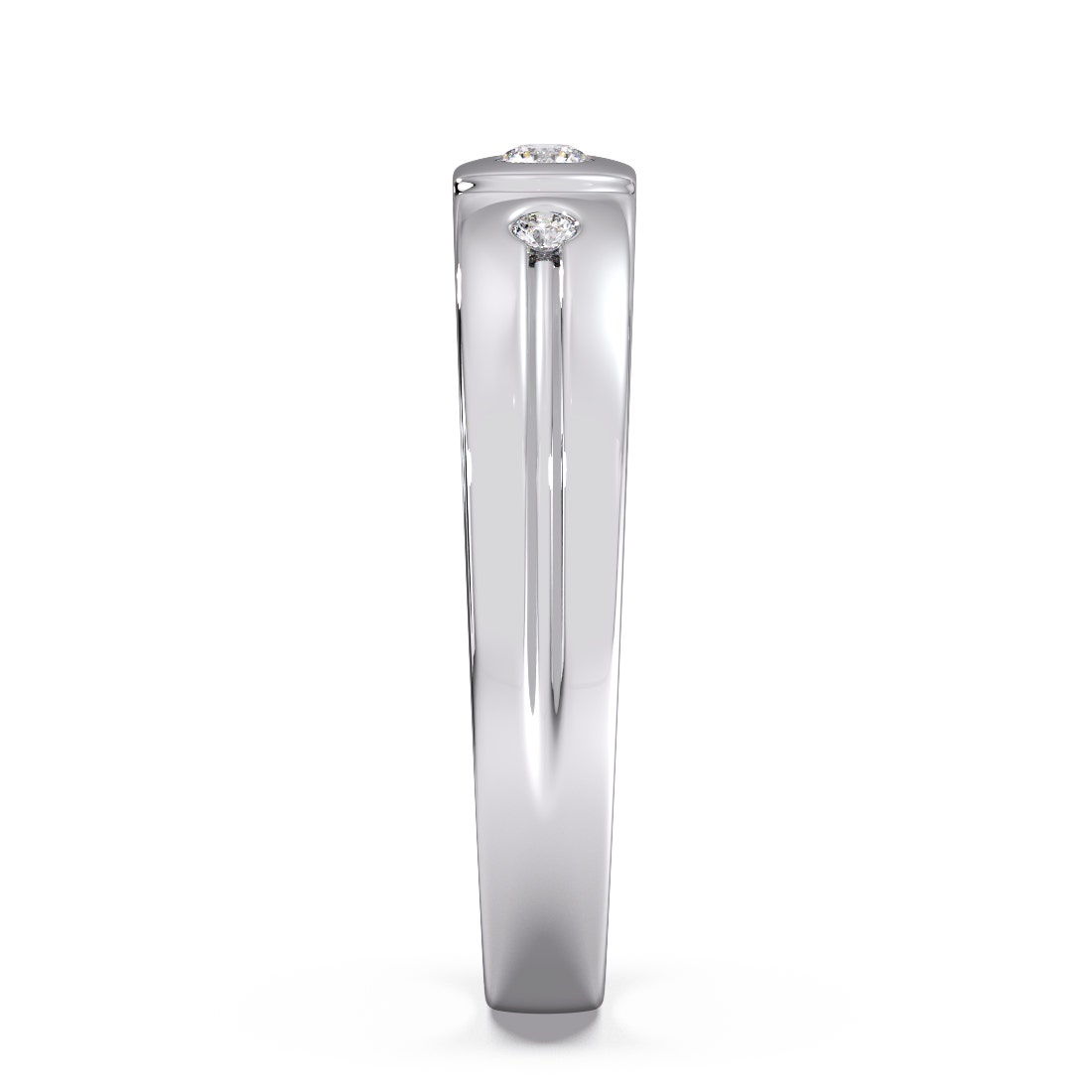 Tesfaye Platinum Diamond Band For Him